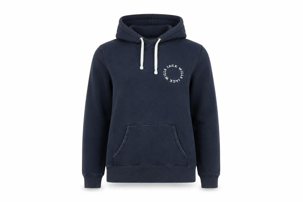 Jack Wills Womens Blue Cotton Pullover Hoodie Size 8 Pullover - Logo Pockets