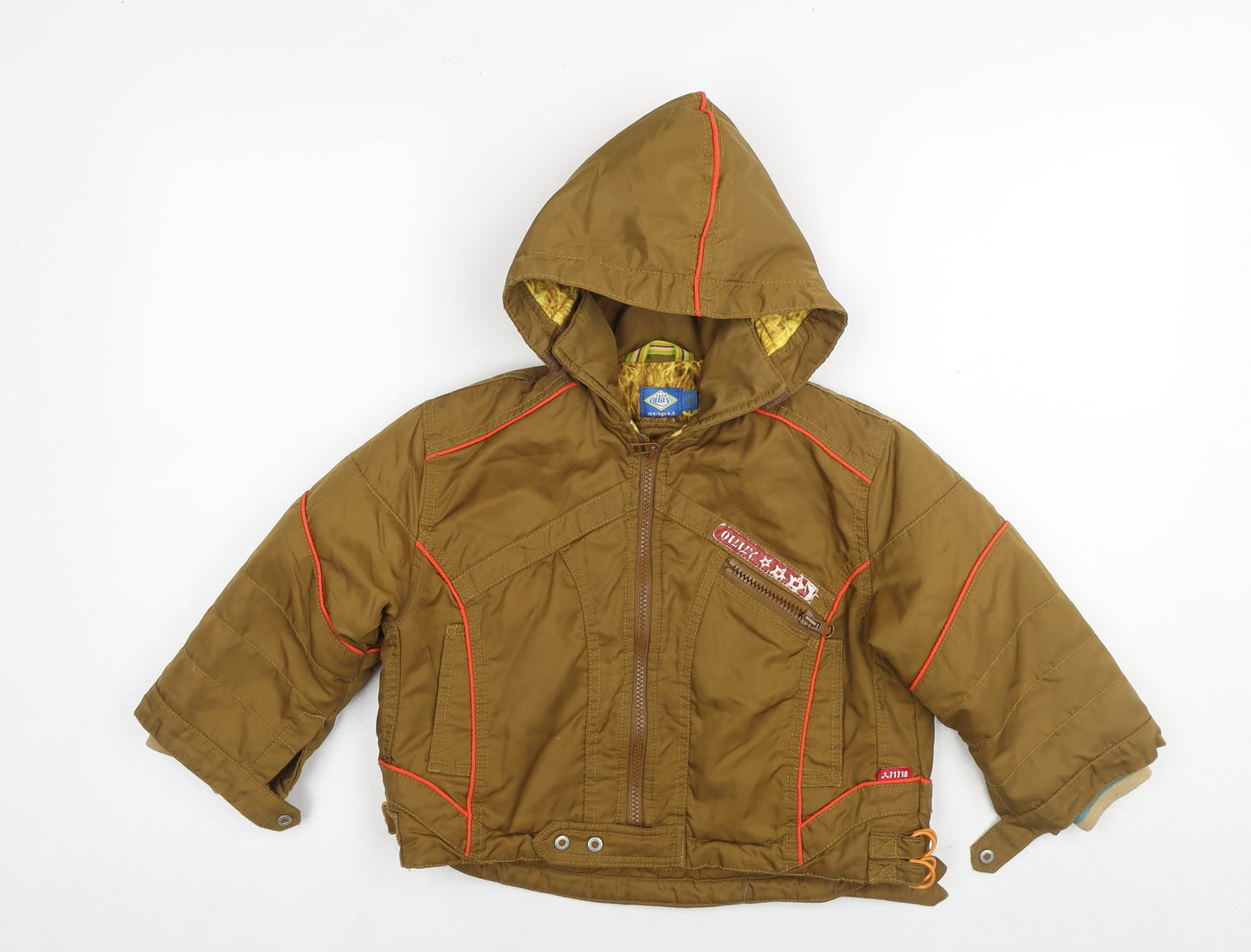 Oilliy Boys Brown Jacket Size 4-5 Years Zip