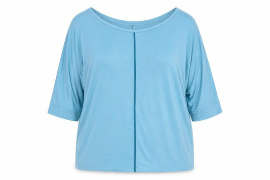 Asquith Womens Blue Viscose Basic T-Shirt Size XL Round Neck