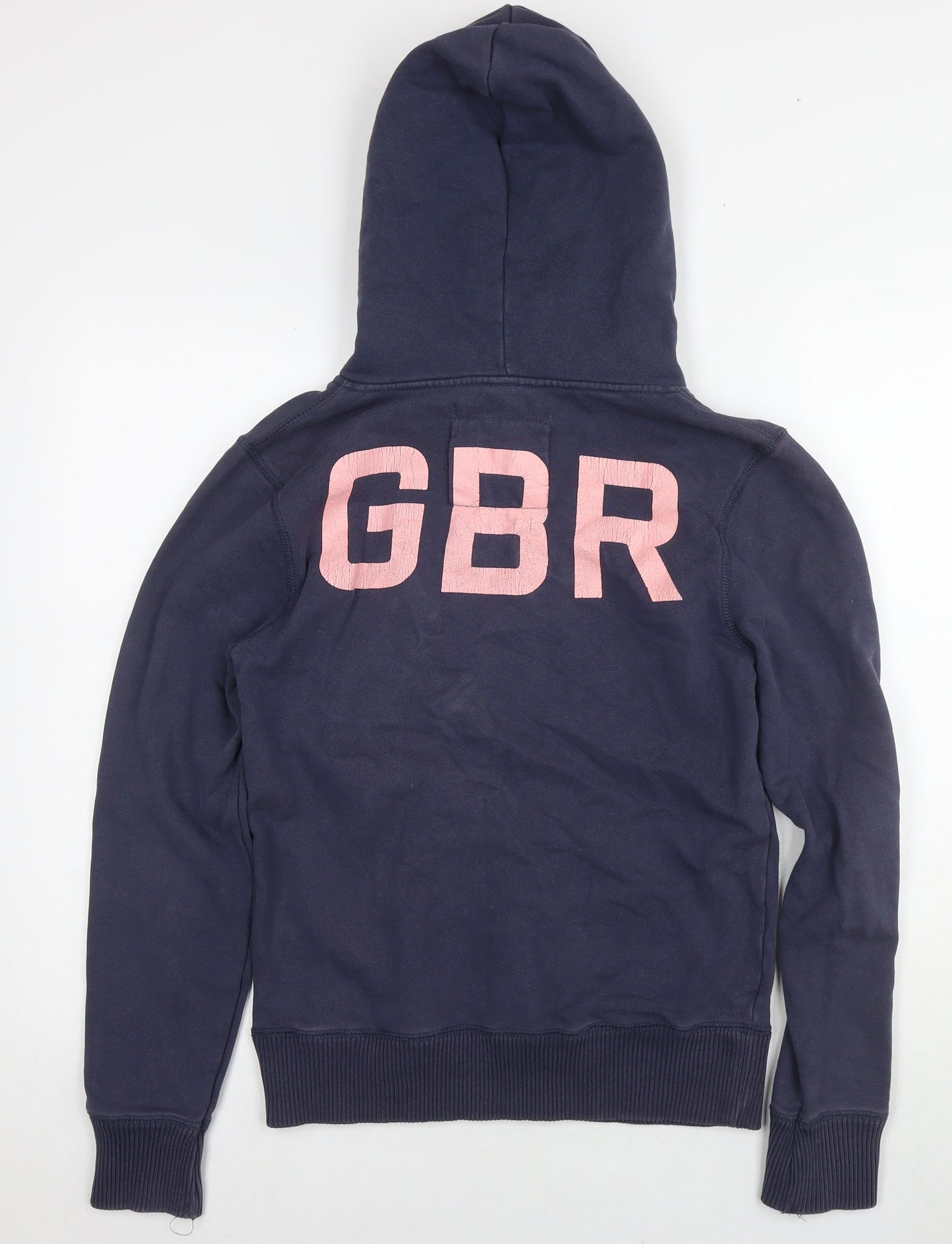 Jack Wills Womens Blue Cotton Pullover Hoodie Size 10 Pullover - Logo GBR