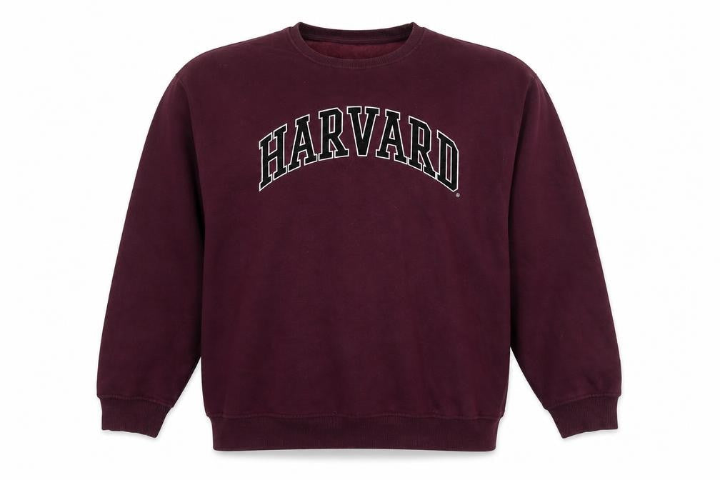 Harvard Mens Purple Cotton Pullover Sweatshirt Size M - Logo
