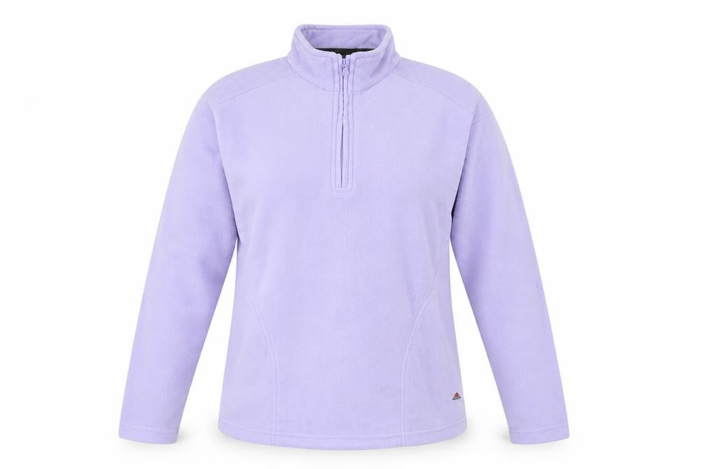 Wynnster Womens Purple 100% Polyester Pullover Sweatshirt Size 14 Zip