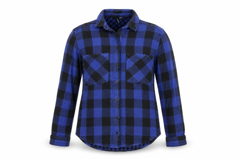 Mango Womens Blue Check 100% Cotton Basic Blouse Size XS Collared