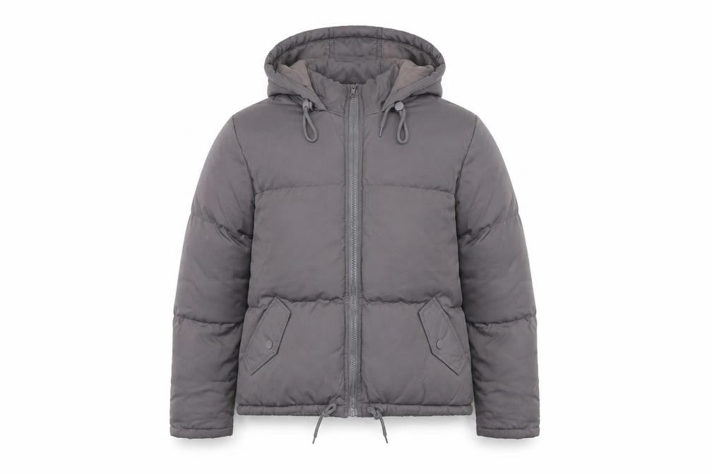 Brave Soul Womens Grey Puffer Jacket Coat Size 8 Zip