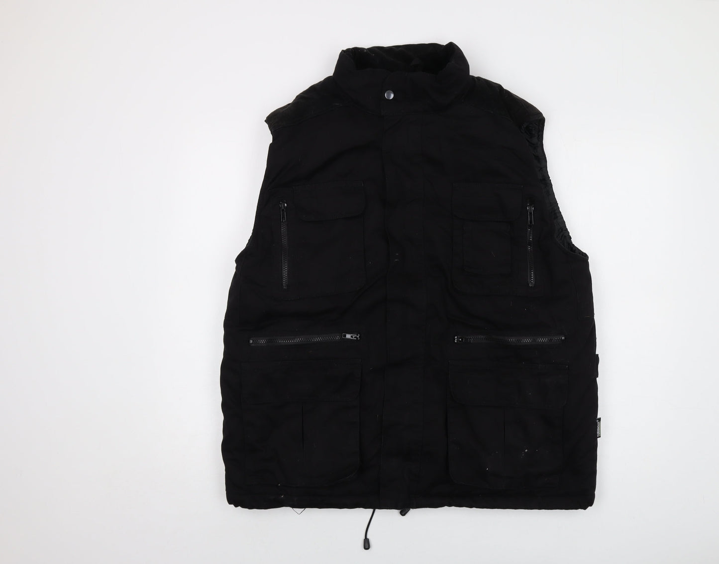 Turnhout Mens Black Gilet Waistcoat Size L Zip