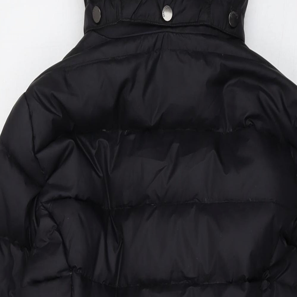United Colors of Benetton Womens Black Jacket Size 10 Zip