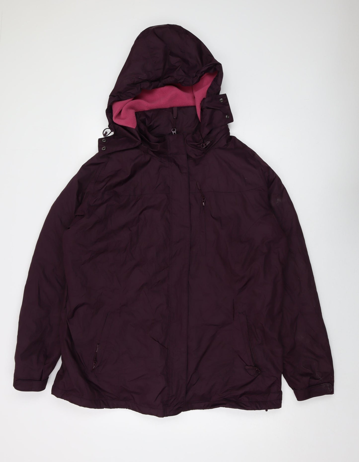 Maine Womens Purple Jacket Size 20 Zip