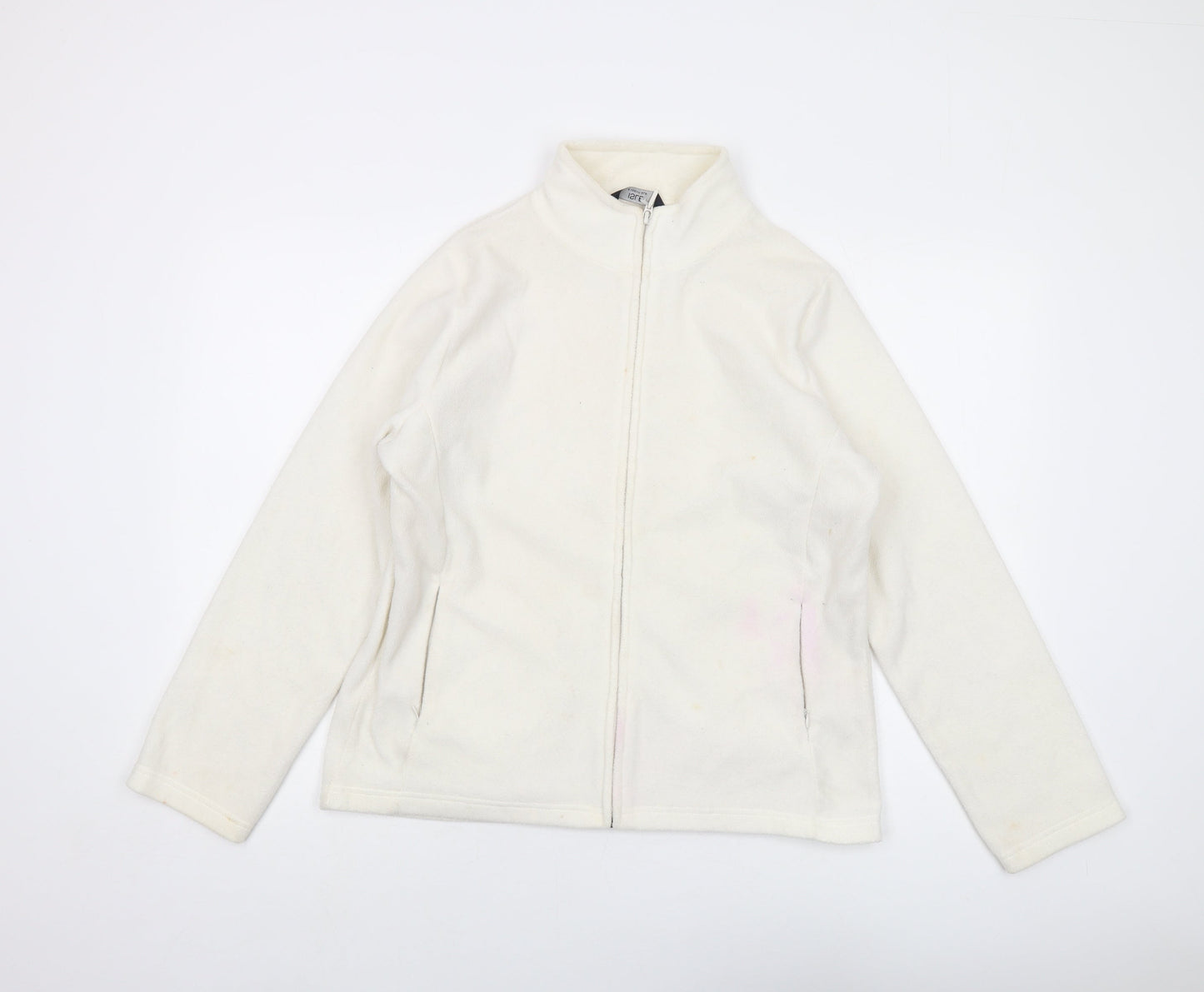 Isle Womens Ivory Jacket Size 14 Zip