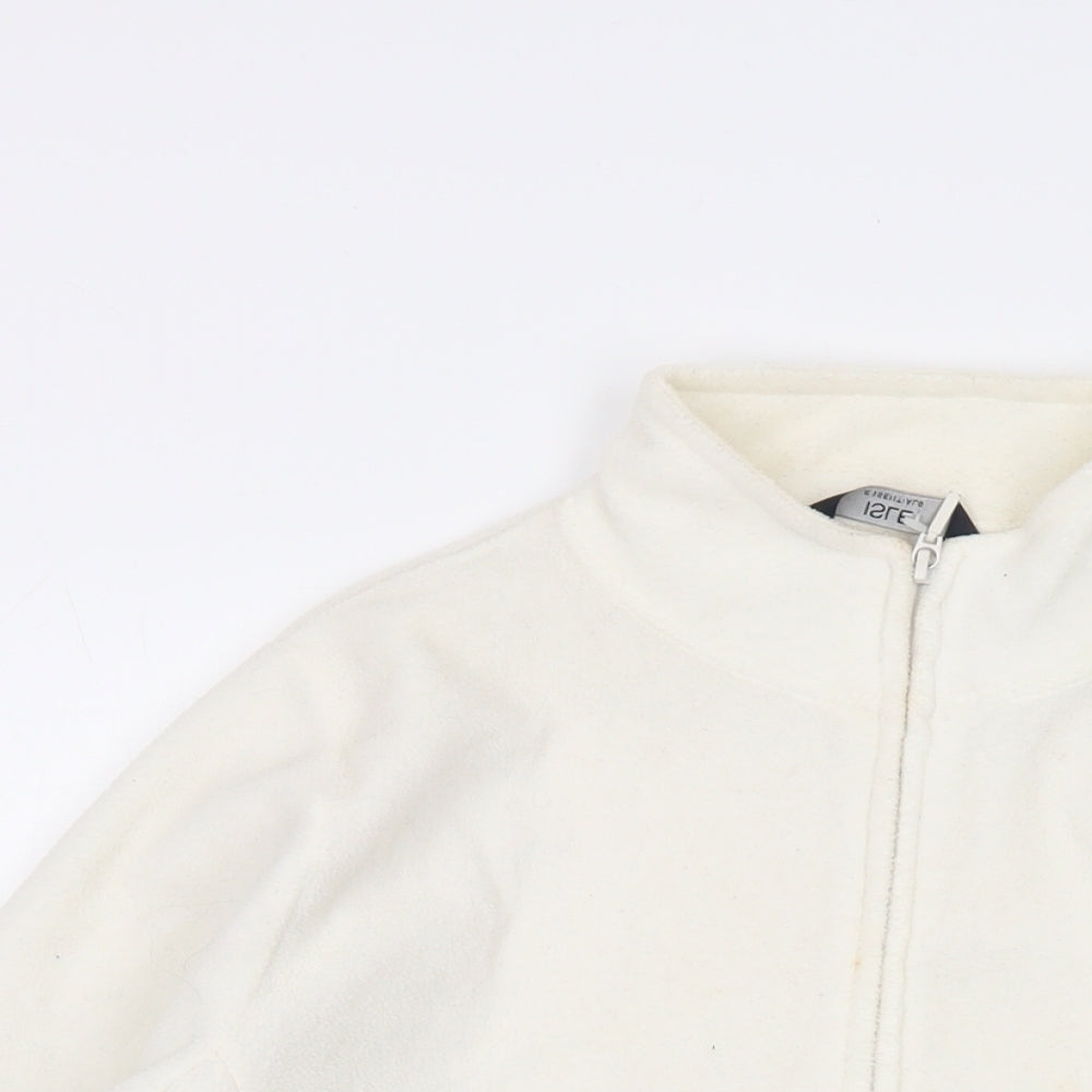 Isle Womens Ivory Jacket Size 14 Zip
