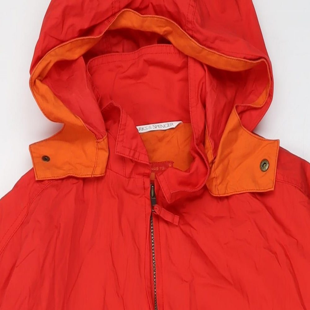 Marks and Spencer Boys Red Jacket Size 13-14 Years Zip