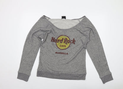 Preloved Hard Rock Womens Grey Cotton Pullover Sweatshirt Size 2XL Pullover - Front