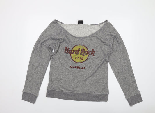 Hard Rock Womens Grey Cotton Pullover Sweatshirt Size 2XL Pullover