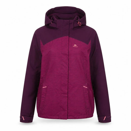 Decathlon Womens Purple Rain Coat Coat Size L Zip - Logo