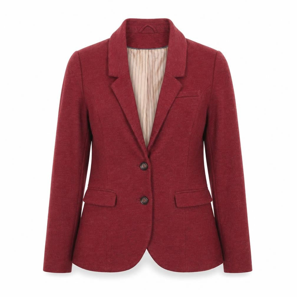 H&M Womens Red Jacket Blazer Size 10 Button