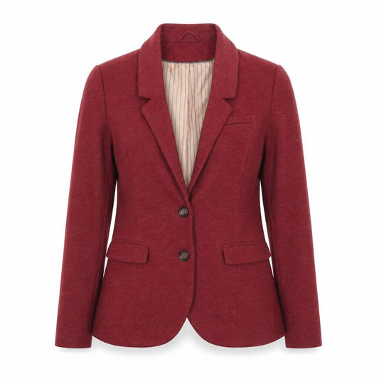 H&M Womens Red Jacket Blazer Size 10 Button