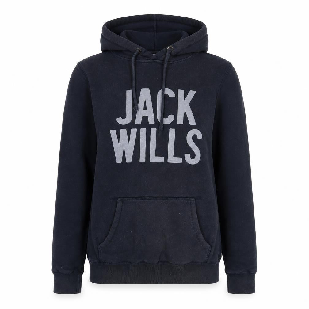 Jack Wills Womens Blue Cotton Pullover Hoodie Size 8 Pullover - Logo