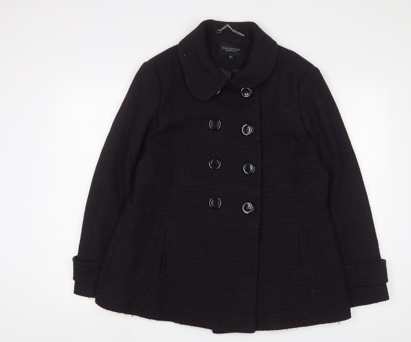 Debenhams Womens Purple Jacket Size 16 Button