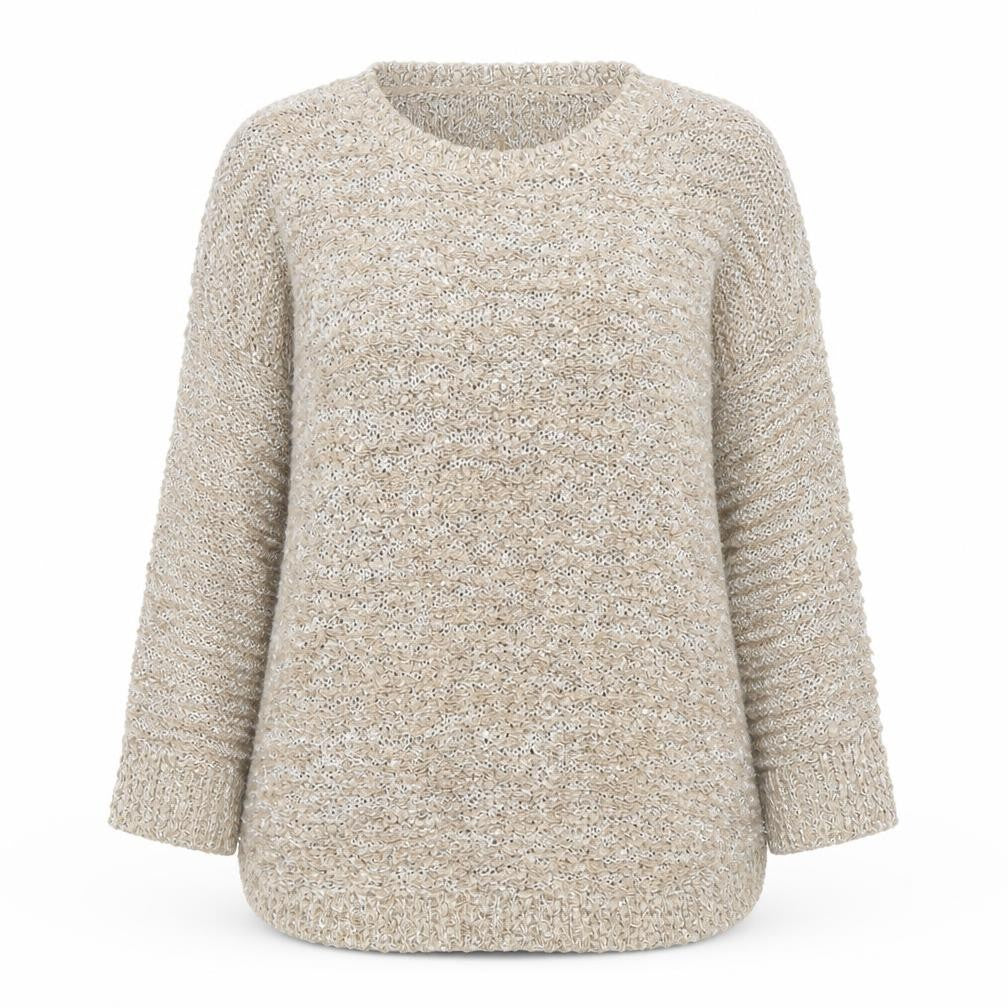 Bonmarché Womens Gold Crew Neck Polyester Pullover Jumper Size M - Sequins