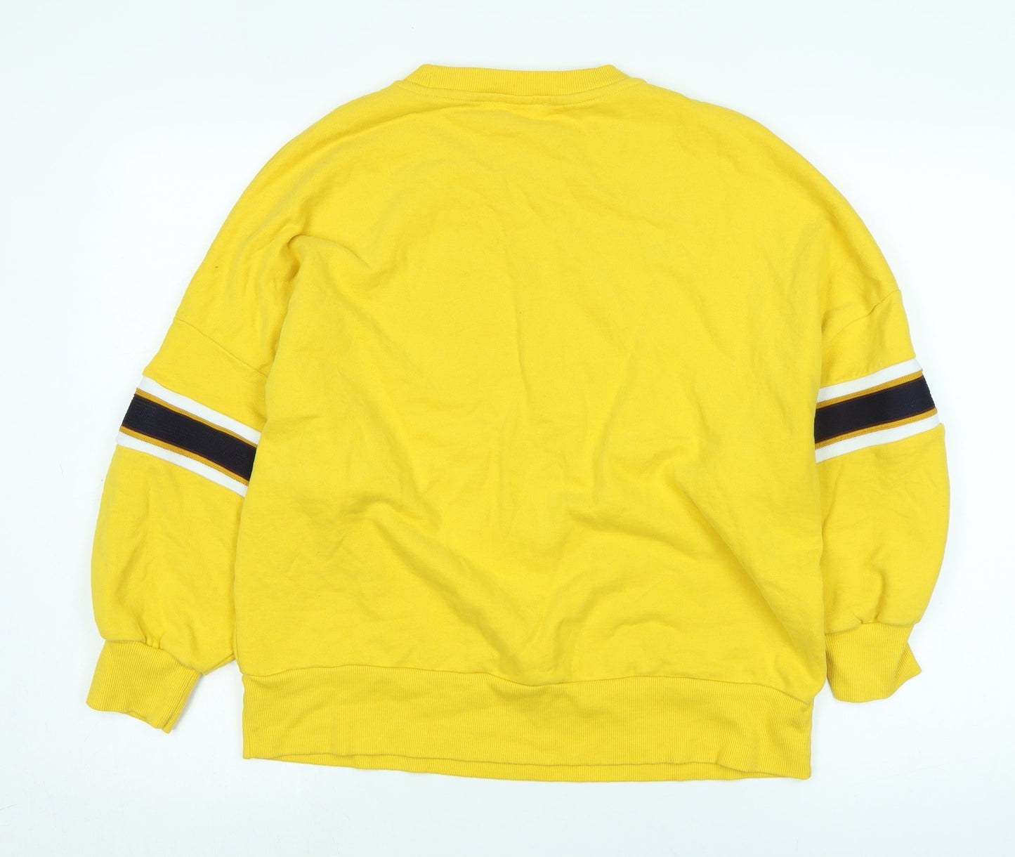 Marks and Spencer Womens Yellow Cotton Pullover Sweatshirt Size L