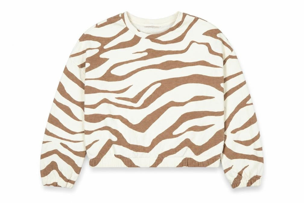 Marks & Spencer Girls Brown Cotton Pullover Sweatshirt Size 11-12 Years