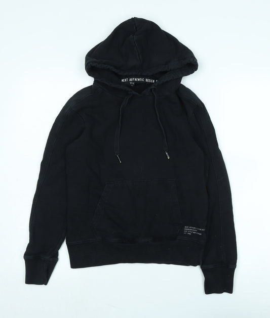 NEXT Boys Black Cotton Pullover Hoodie Size M