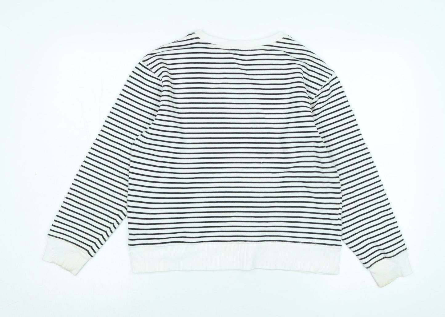 Marks and Spencer Womens White Cotton Pullover Sweatshirt Size XS - 20