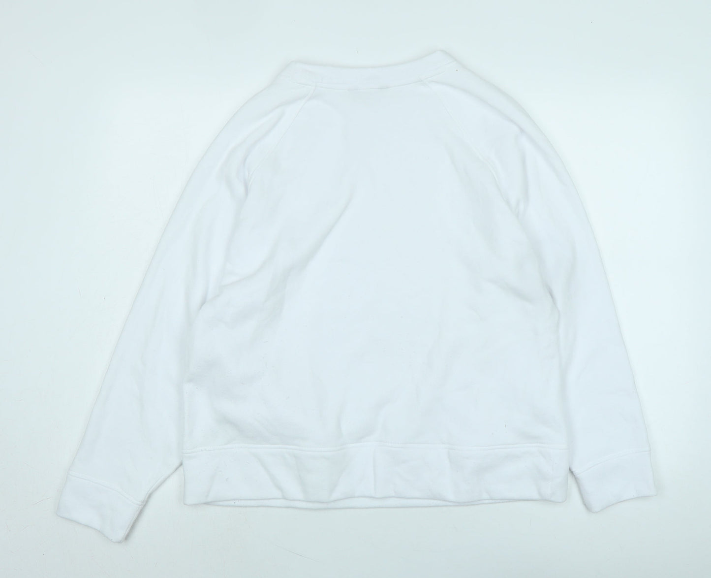Marks and Spencer Womens White Polyester Pullover Sweatshirt Size 14