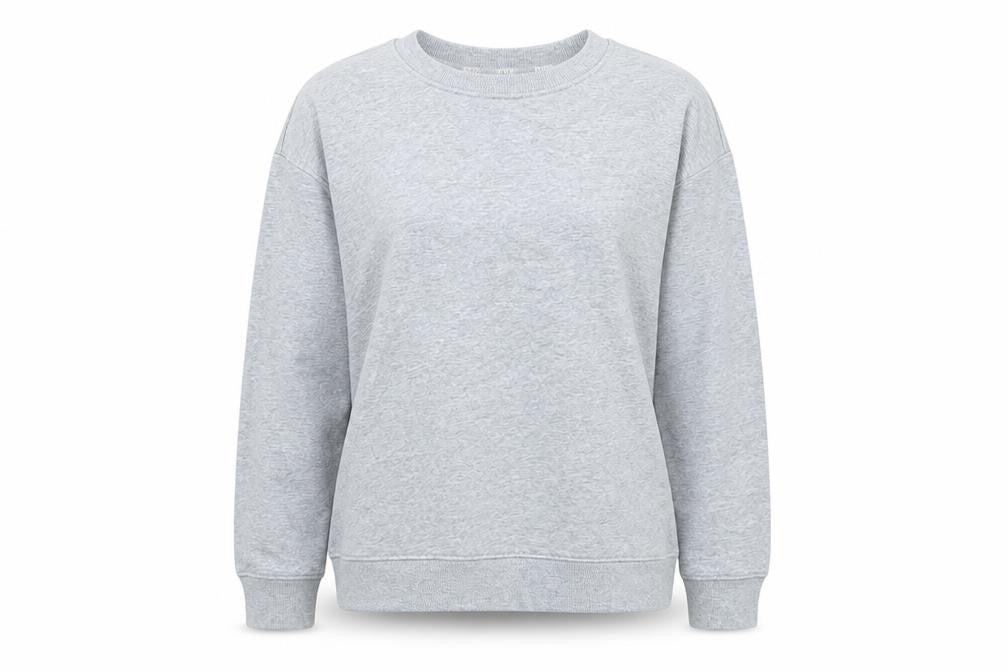 Marks & Spencer Womens Grey Cotton Blend Pullover Sweatshirt Size 8
