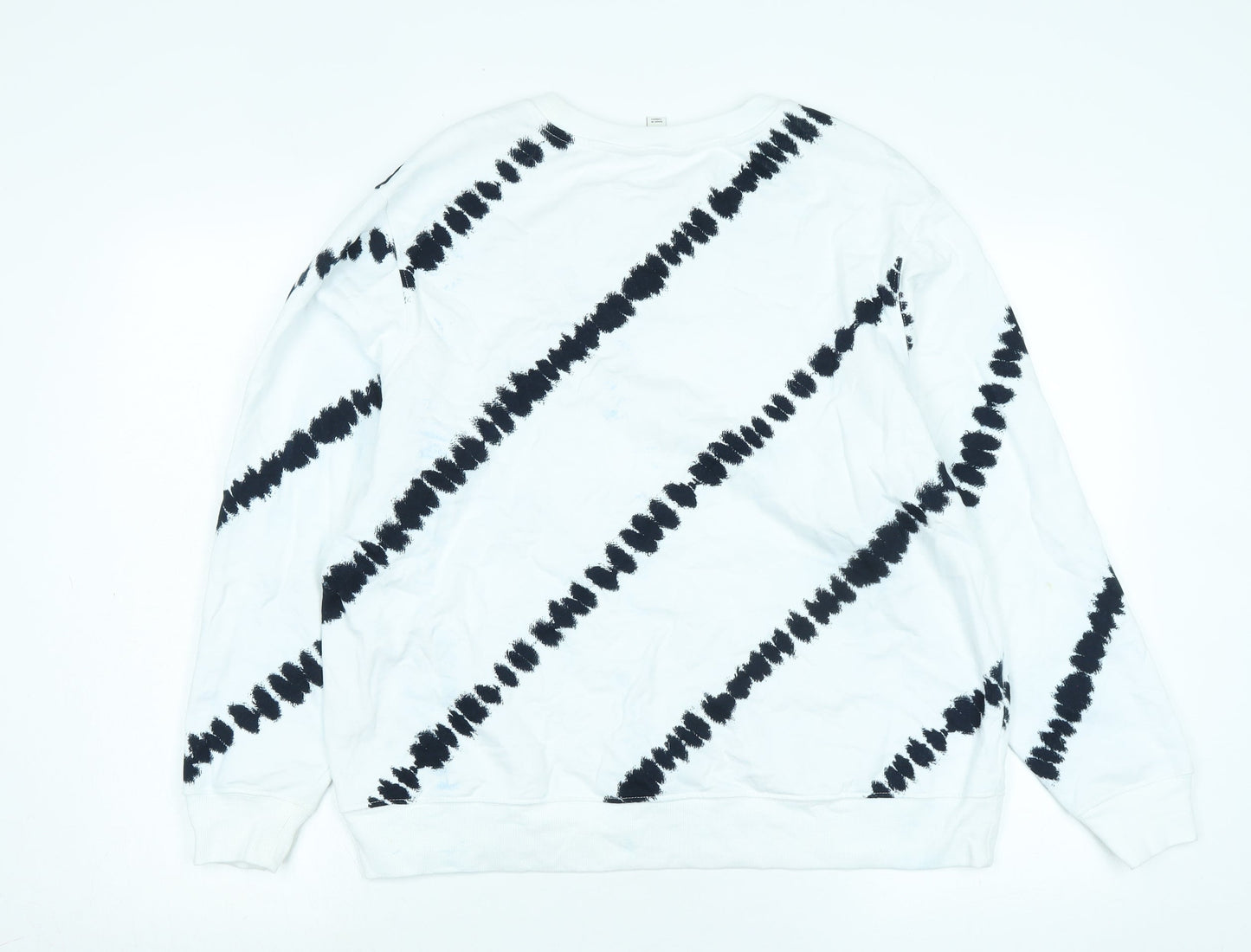 Marks and Spencer Womens White Cotton Pullover Sweatshirt Size L