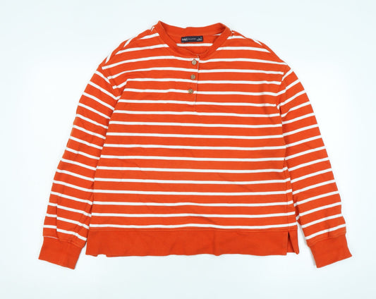 Marks and Spencer Womens Orange Camel Pullover Sweatshirt Size 14