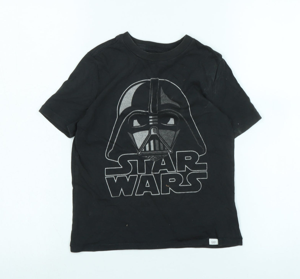 Star Wars Boys Grey Cotton Basic T-Shirt Size S Crew Neck