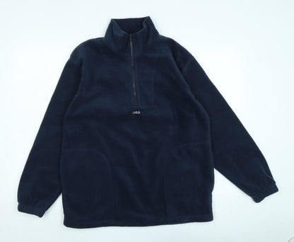 Additional front view of G&G women’s blue polyester pullover sweatshirt, size S
