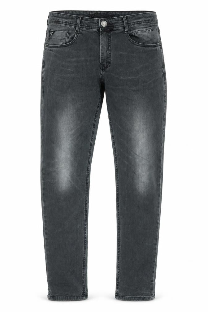 Duck and Cover Mens Grey Cotton Blend Straight Jeans Size 32 in L32 in Regular Zip