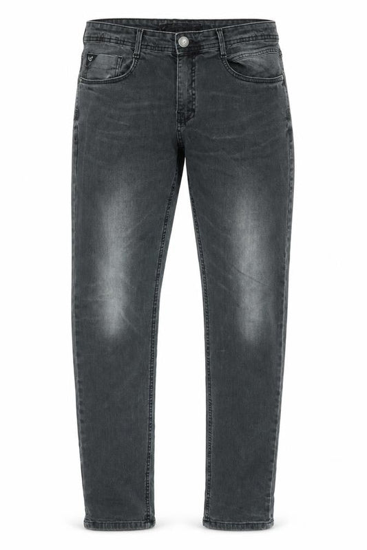 Duck and Cover Mens Grey Cotton Blend Straight Jeans Size 32 in L32 in Regular Zip