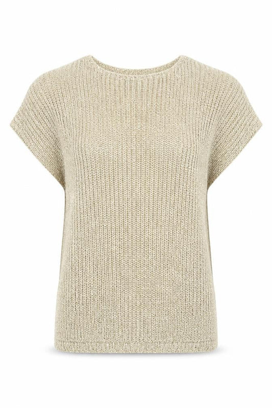 Wallis Womens Gold V-Neck Polyester Pullover Jumper Size M - Sequins