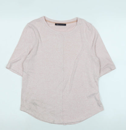 Marks & Spencer Womens Pink Crew Neck Polyester Pullover Jumper Size 6