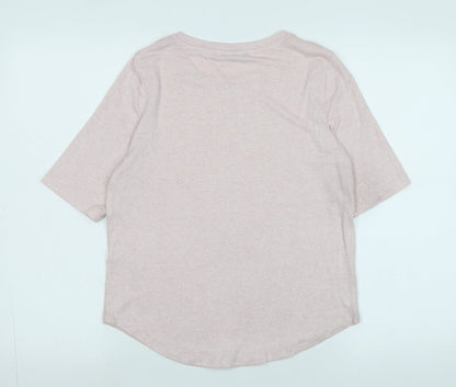 Marks & Spencer Womens Pink Crew Neck Polyester Pullover Jumper Size 6