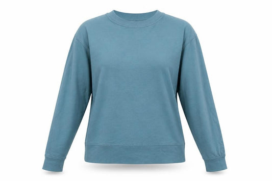 Zara Womens Blue Cotton Pullover Sweatshirt Size S