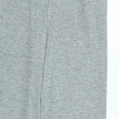 Next Womens Grey Polyester Trousers Size 6 L27 in Regular Zip