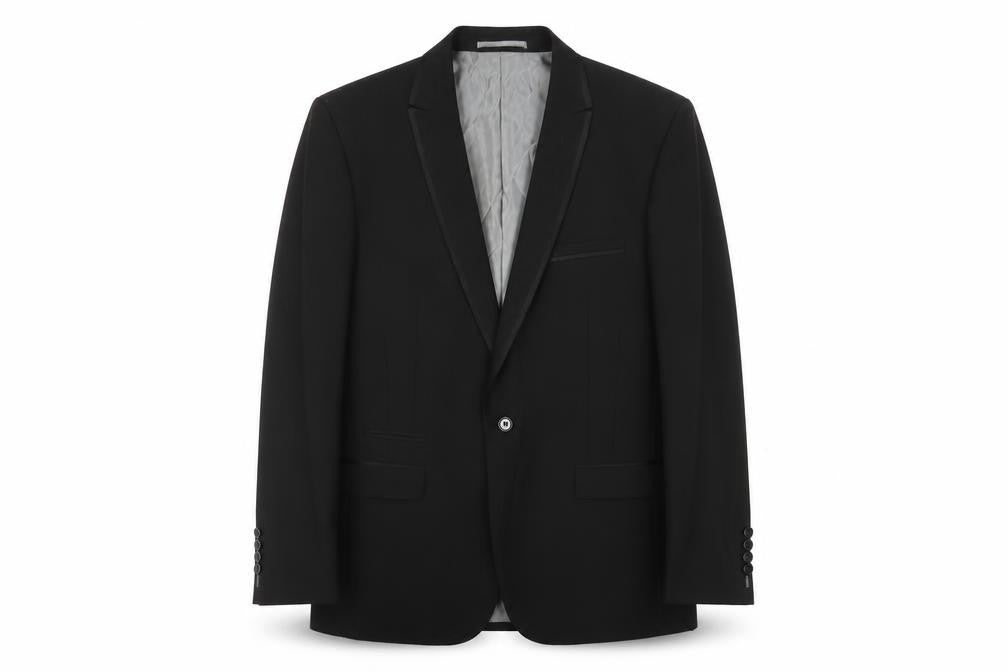 Skopes Mens Black Polyester Jacket Suit Jacket Size 40 Regular
