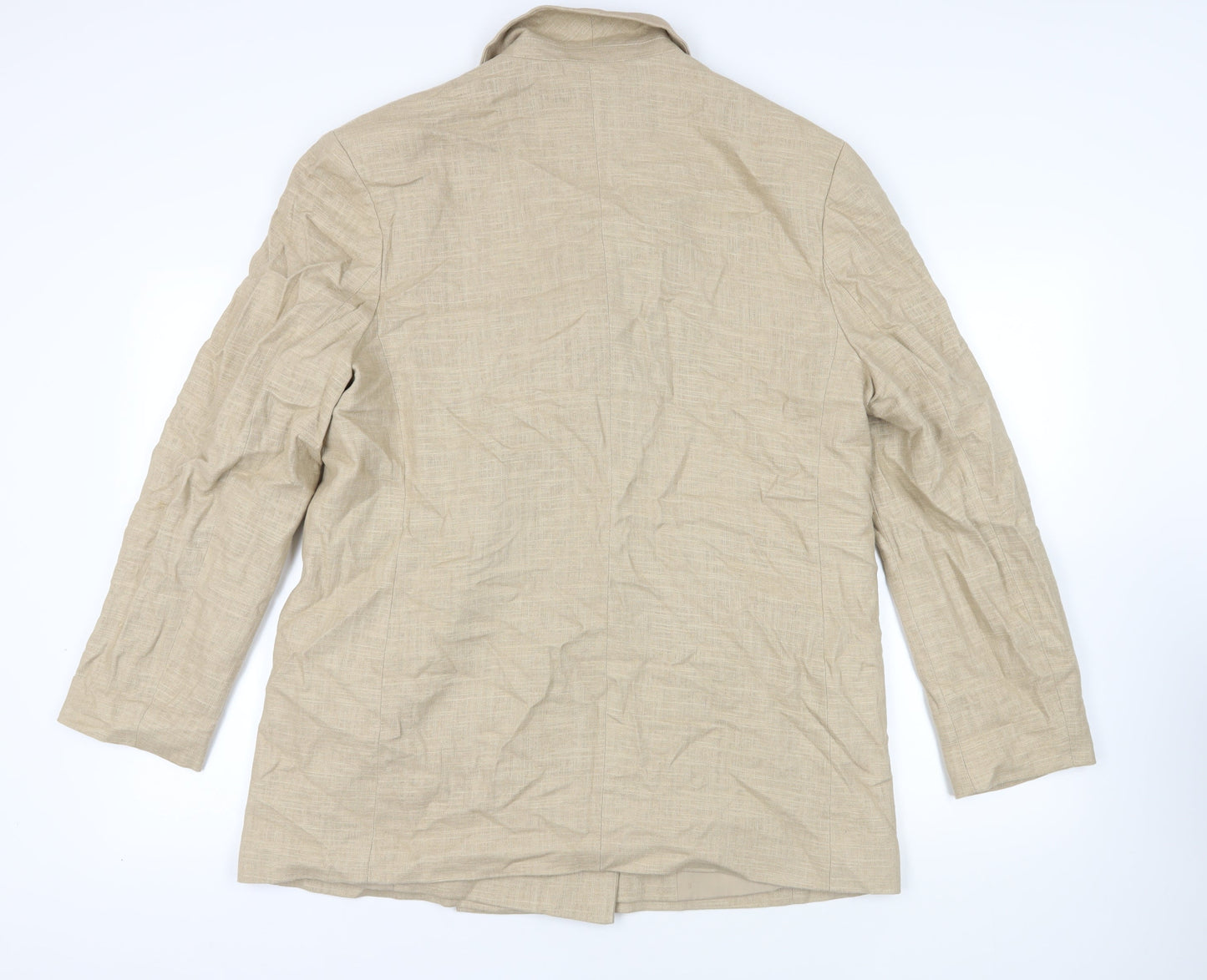 Topshop Womens Beige Jacket Blazer Size 14 Button