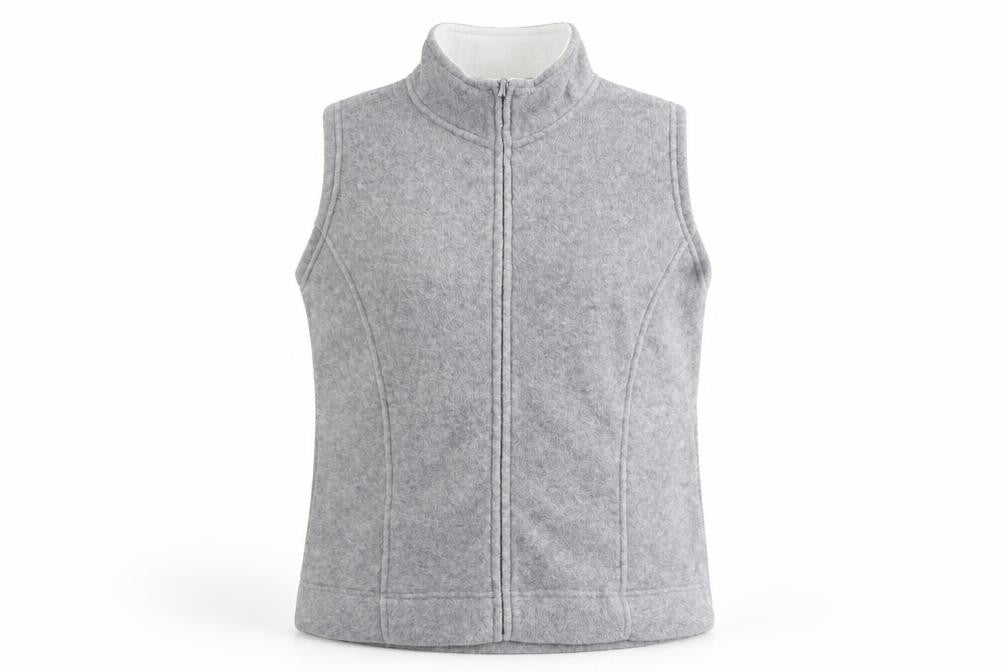 EWM Womens Grey Gilet Jacket Size 14 Zip - Pockets