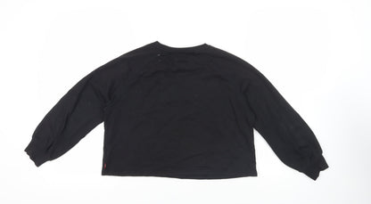 Levi's Girls Black Cotton Pullover Sweatshirt Size 12 Years Pullover - Logo