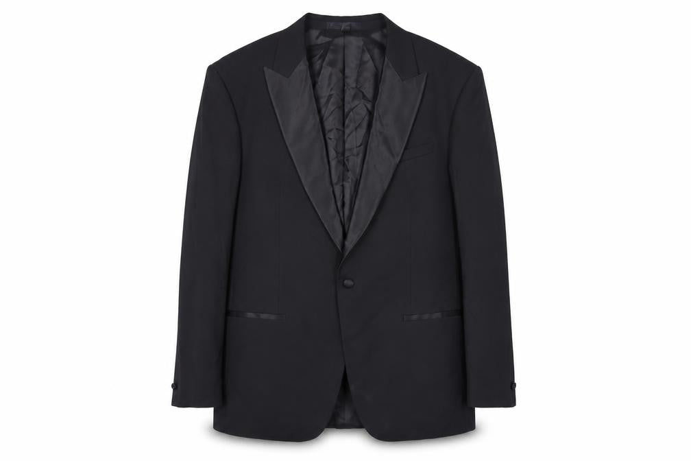 Marks & Spencer Mens Black Polyester Tuxedo Suit Jacket Size 44 Regular
