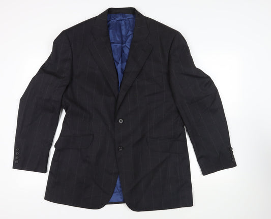 Marks and Spencer Mens Grey Check Wool Jacket Suit Jacket Size 44 Regular