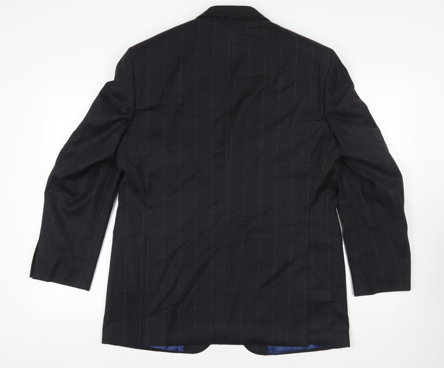 Marks and Spencer Mens Grey Check Wool Jacket Suit Jacket Size 44 Regular