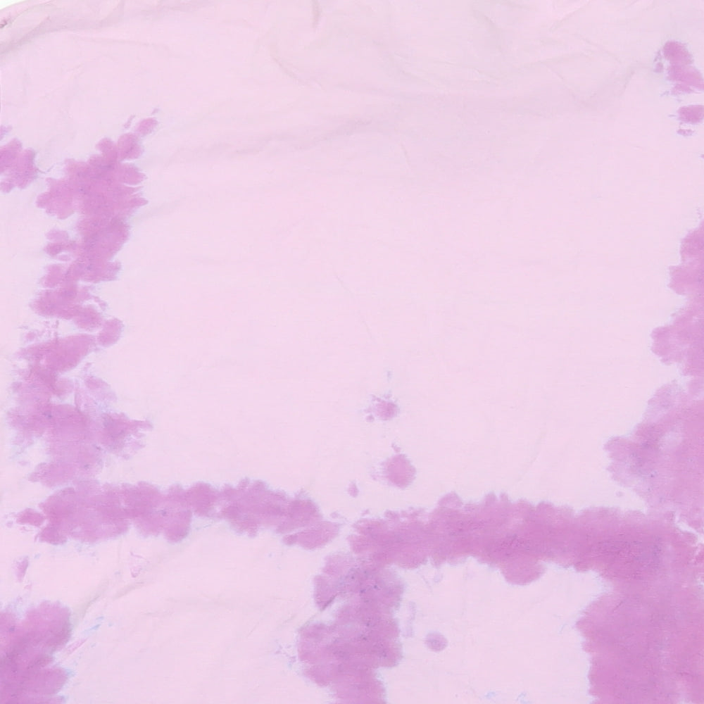 ASOS Womens Purple Cotton Basic T-Shirt Size L Crew Neck - Tie-Dye
