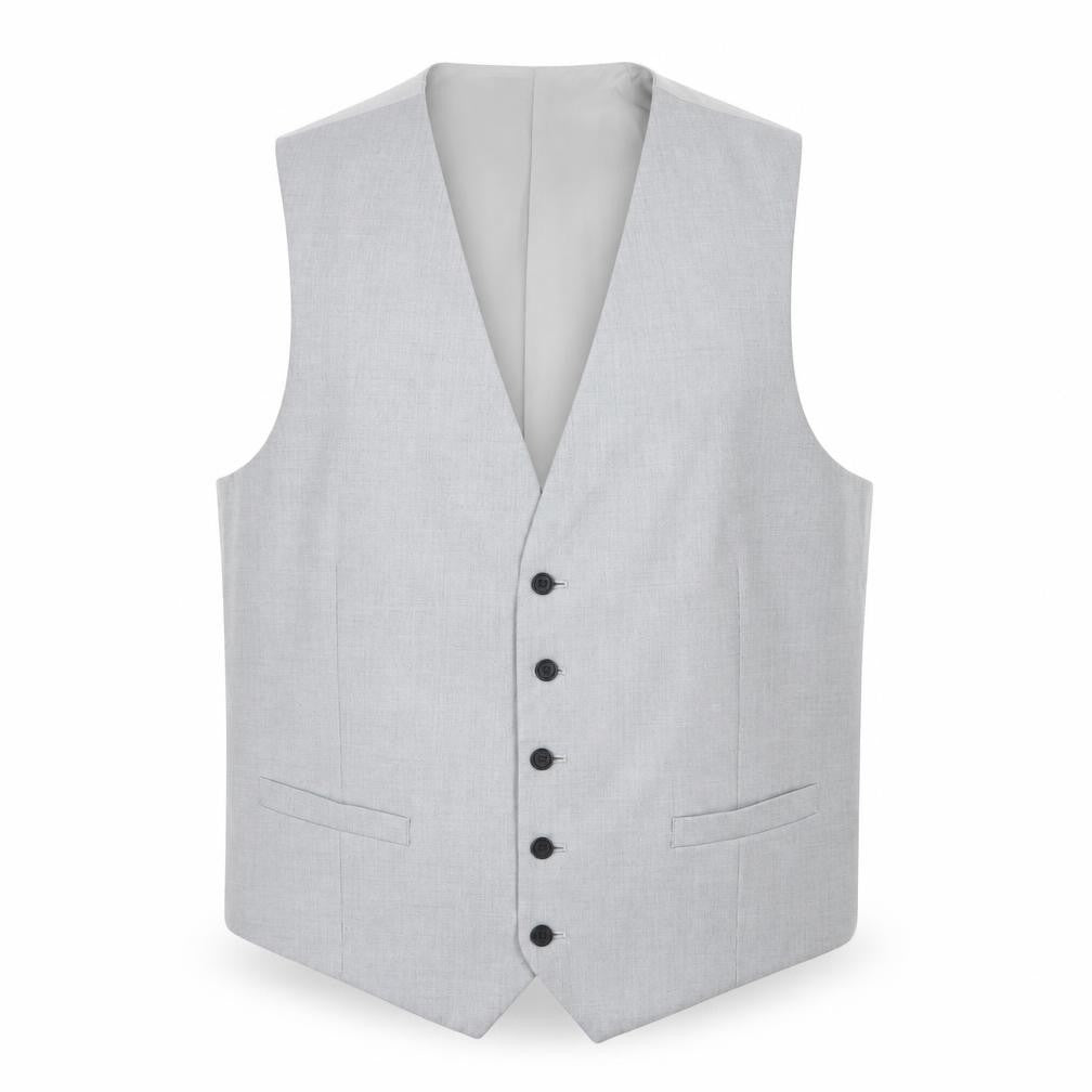 Marks & Spencer Mens Grey Polyester Jacket Suit Waistcoat Size 44 Regular