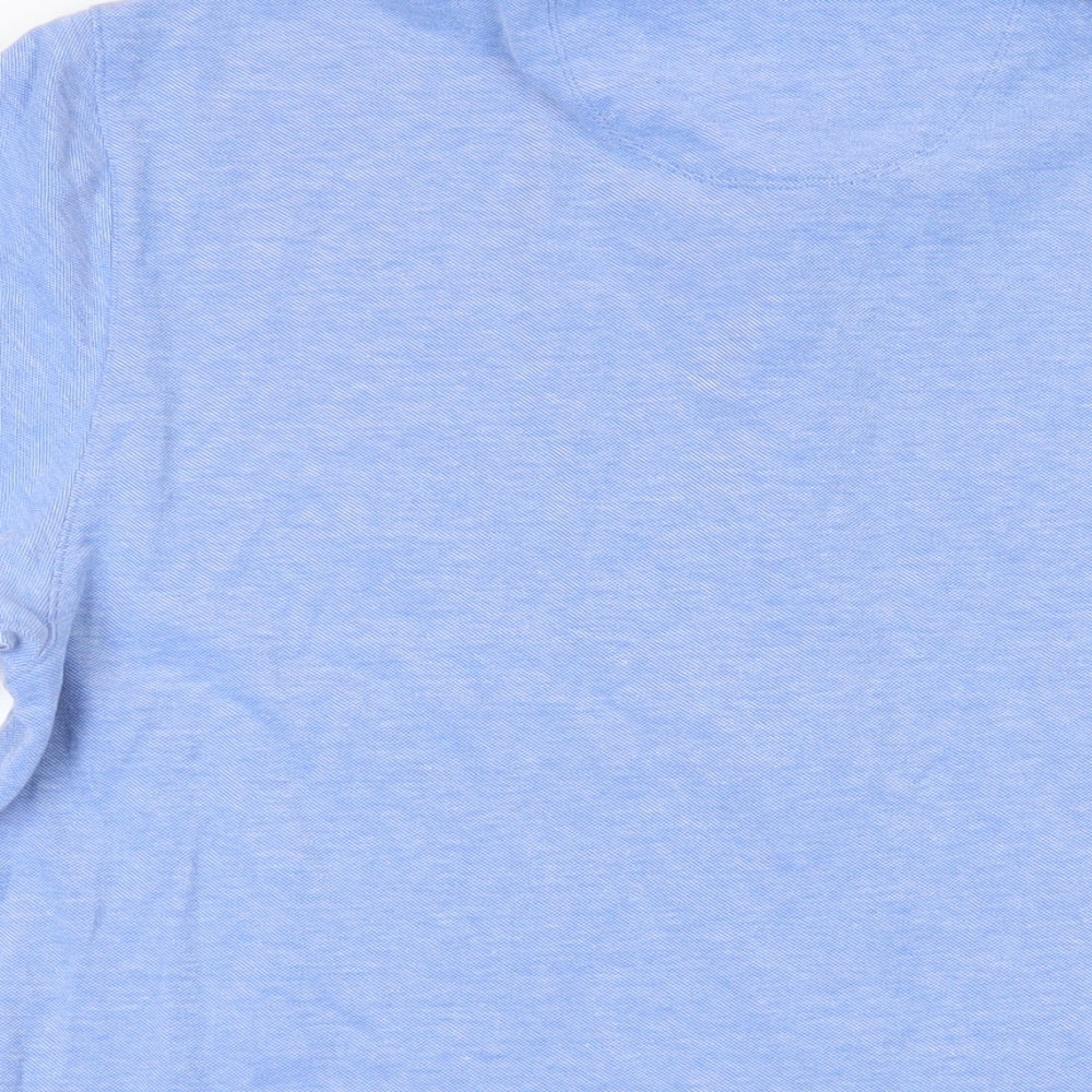 NEXT Mens Blue Cotton Button-Up Size L Collared Button