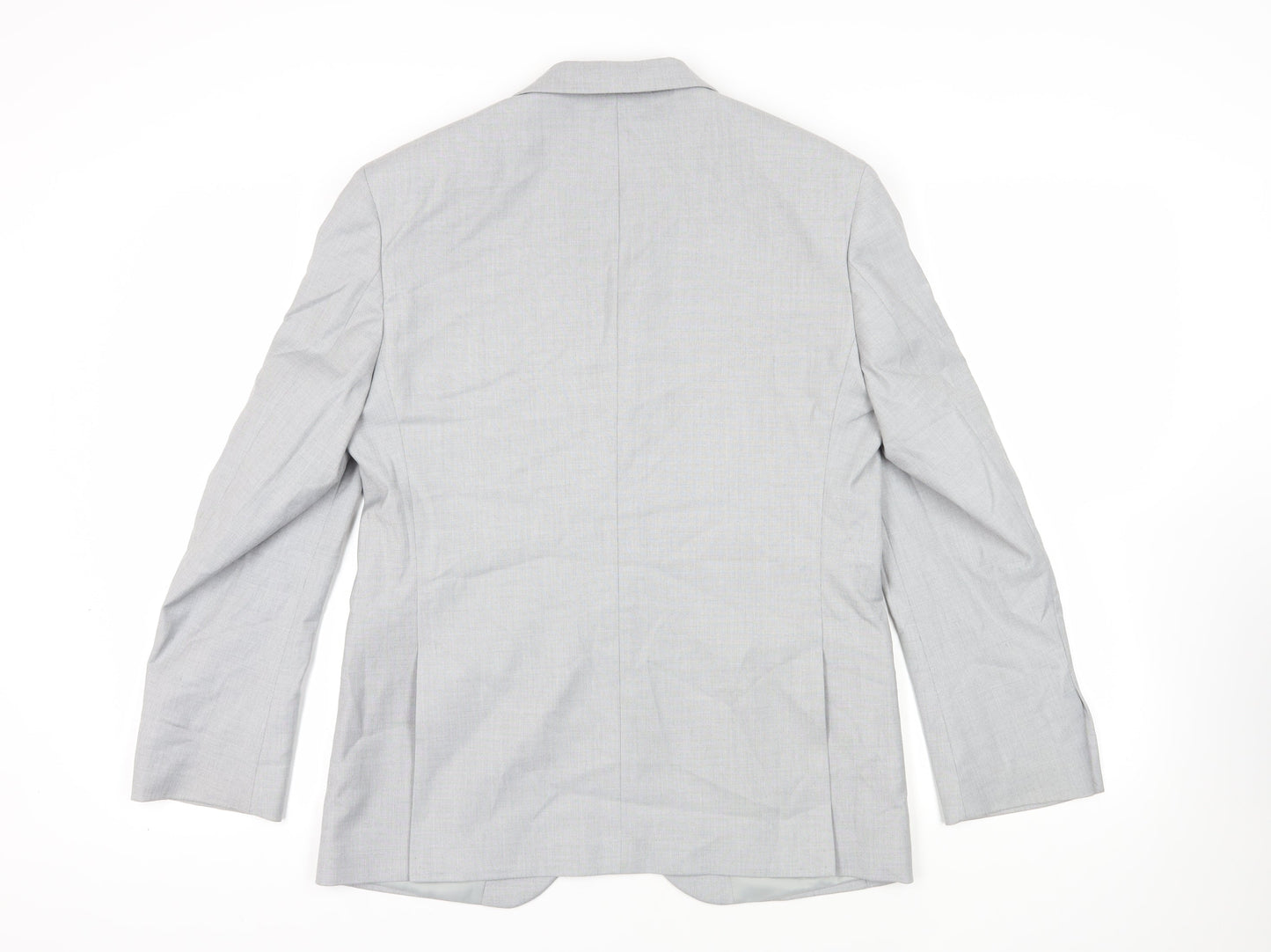 Marks and Spencer Mens Grey Polyester Jacket Suit Jacket Size 38 Regular